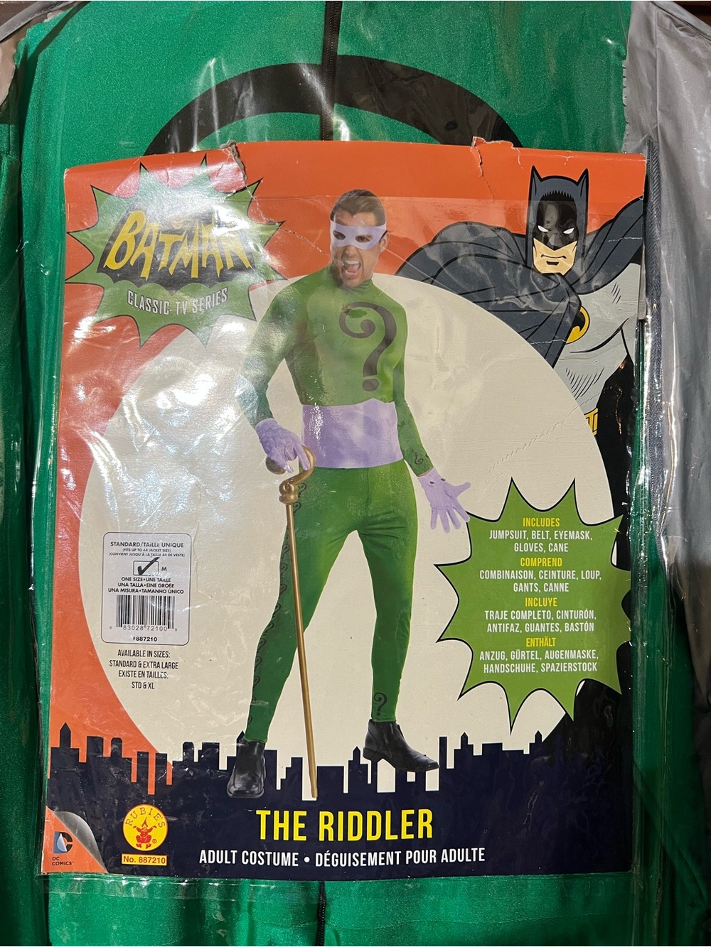 Batman The Riddler Costume - Green & Purple